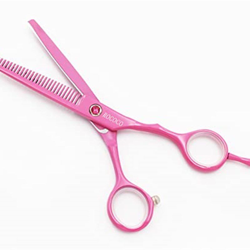 极速ROCcOCO Professional 5.5 inch Pink Salon Hair Cutting Sc