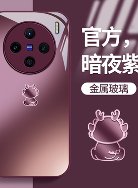 适用vivoX100手机壳新款X90s奢华X80Pro玻璃个性简约龙宝X70t情侣全包X60防摔保护套X50高级x30潮流X27硬note