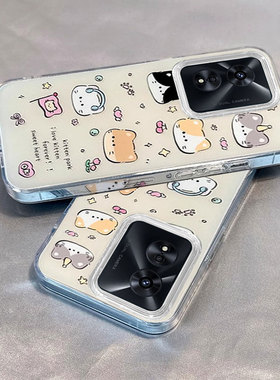 适用OPPOA97手机壳A96新款时尚A93可爱72耳机猫咪58卡通55大孔白色IMDA35女款A5活力版颜值a1/a2m保护套A3Pro