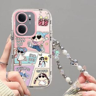 适用iQOONeo9pro手机壳新款neo8镜面全包6SE可爱好运常在neo7竞速版网红卡通高颜值女款5S硅胶Neo3防摔保护套