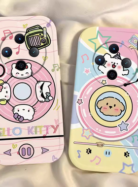 适用vivoX100手机壳X90s新款X80Pro全包X70T可爱凯蒂猫X60曲屏防摔X50保护套x30卡通小狗X27潮流X23炫彩note