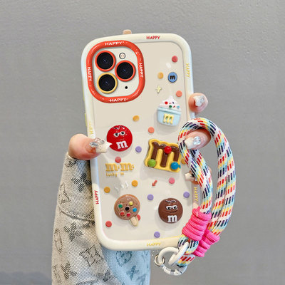 适用苹果系列棒棒糖M豆手机壳