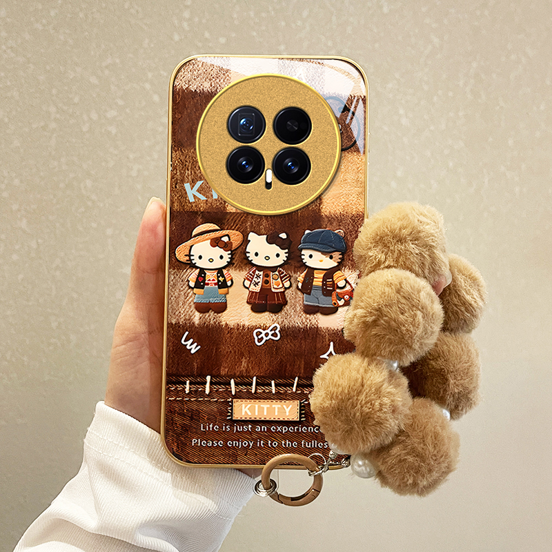 适用荣耀Magic系列毛绒猫咪外壳