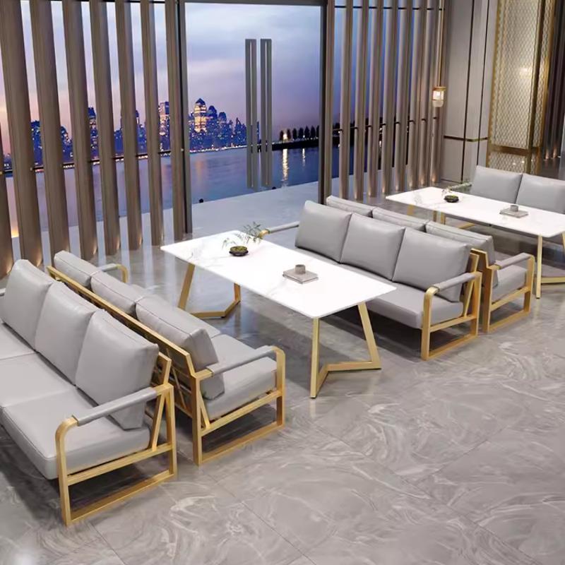 北欧咖啡厅奶茶店休闲休息区商用茶楼餐吧西餐厅卡座沙发桌椅组合