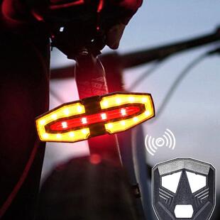 公路山地自行车夜间骑行警示闪光专用后灯转向夜行智能爆闪后尾灯