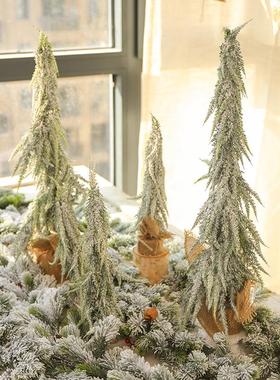 圣诞节雪景摆设餐桌装饰摆件饰品场景布置日奶茶店铺厨窗陈列用品