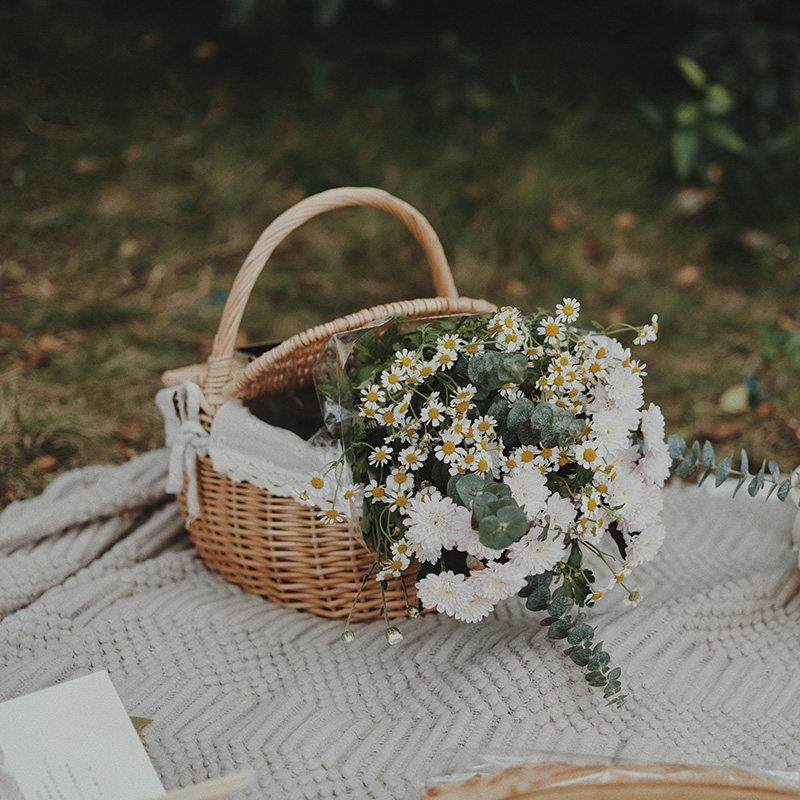 户外露营野餐竹编篮子ins网红用品全套道具水果藤编蓝子装饰春游,收纳整理,购物篮,淘宝优惠券,粉丝福利购,淘宝优惠卷
