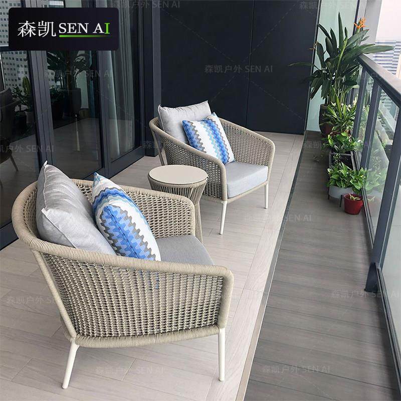 北欧户外沙发单人庭院设计师露台藤椅室外家具阳台休闲藤编沙发椅,住宅家具,户外沙发,淘宝优惠券,粉丝福利购,淘宝优惠卷