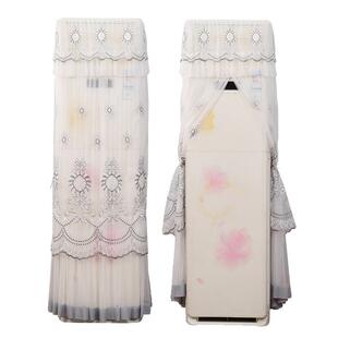 客厅立式长方形柜机空调罩防尘遮灰蕾丝柜机柜式防尘罩开机不取2p