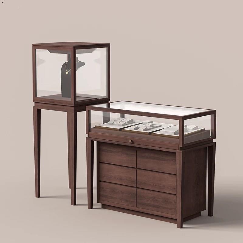 珠宝店展示柜首饰陈列柜玉器翡翠古玩店中岛柜流水台衣帽间储物柜