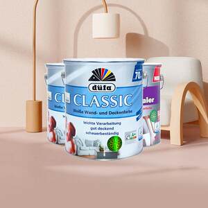 德国都芳晶典内墙漆套装1底+2面家用室内乳胶漆水性漆涂料哑光漆