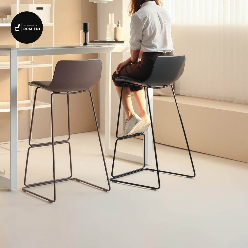 北欧现代简约靠背吧椅意式酒吧椅高脚吧凳办公室前台咖啡室吧椅子