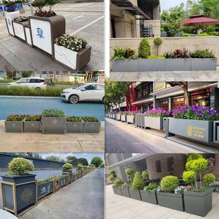 不锈钢花箱组合户外铁艺定制广场隔断花槽售楼部花钵市政道路景观