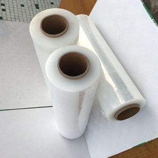 塑料缠 厂促大卷自粘PE拉伸膜宽50cm工业保鲜打包透明围膜物流包装
