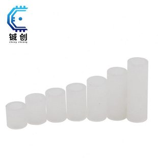 M6绝缘塑料垫柱直通柱尼龙套管ABS垫片垫圈圆孔支柱间隔柱 厂促M5