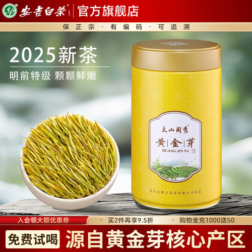 黄金芽2025新茶明前特级茶叶罐装