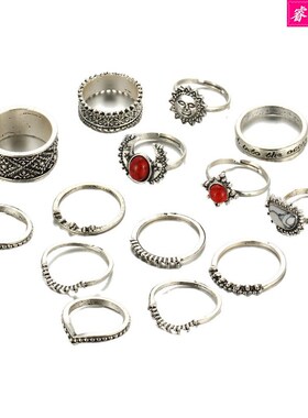 好货14pcs Fashion Retro joint ring finger rings womens jewe