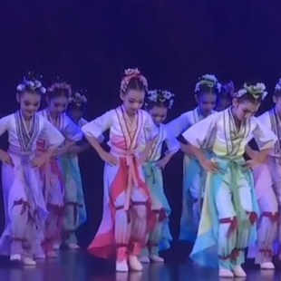 儿童古典舞蹴鞠图演出服少儿中国风民族舞汉服飘逸汉唐舞蹈服群舞