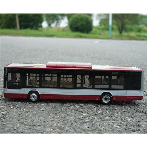 纯电动公交汽车模型带灯版1:43福田客车公交巴士欧辉北京公交合金