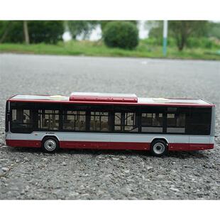 纯电动公交汽车模型带灯版1:43福田客车公交巴士欧辉北京公交合金