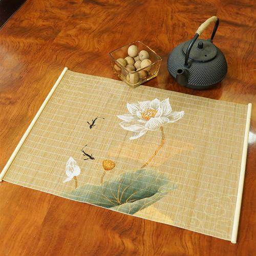 茶席竹席防水茶垫竹制茶帘桌旗中式禅意茶具茶盘垫隔热茶道,居家布艺,茶席,淘宝优惠券,粉丝福利购,淘宝优惠卷