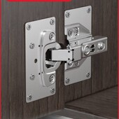 柜子门浴室柜洗脸柜柜门板铰链修复神器修复板连接件整体橱柜门修