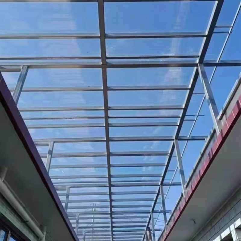 耐力板屏障遮雨棚户外广告牌防雨隔断J屋簷隔音全透明灯箱火车站