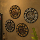 挂钟工业装 饰风齿轮复古钟表静音钟时钟餐厅创意家用客厅壁挂美式