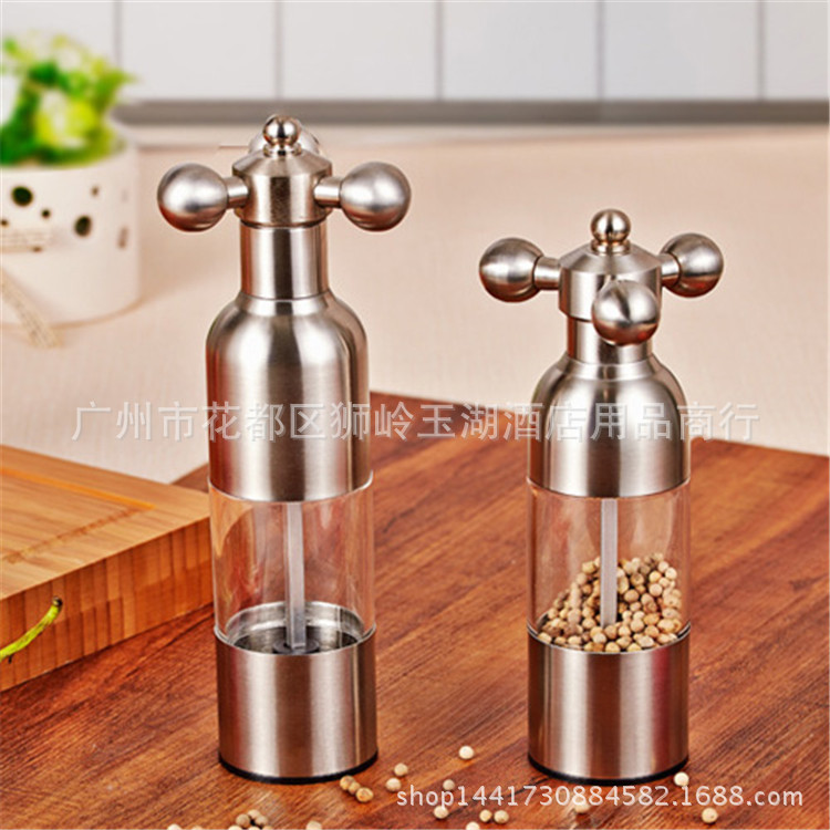 胡椒磨304不锈钢胡椒研磨器手动研磨器花椒调料罐调味粉瓶磨粉器