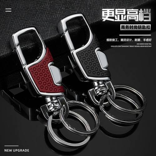 简约钥匙扣挂件男女网红摩托车精致合金汽车钥匙链情侣锁匙扣双环