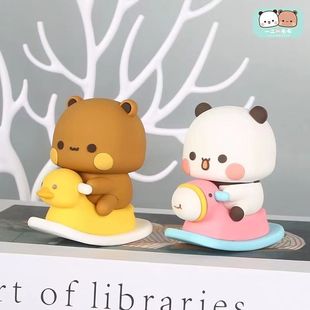 一二玩偶布布桌面小摆件汽车创意中控台车载装饰学生版情侣摇摇马