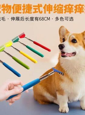 猫咪抓痒玩具伸缩痒痒挠按摩互动猫梳子狗狗解痒梳毛宠物撸猫神器