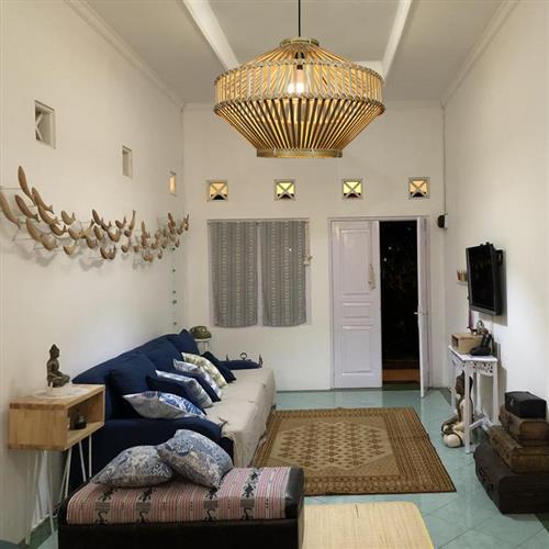 中式复古吊灯竹艺竹编客厅餐厅灯年设计师款简约北欧民宿灯饰