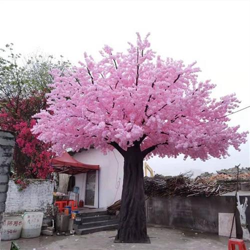 厂家供应高度仿真树枝塑料树枝装饰桃花商场景区室内树木造型品