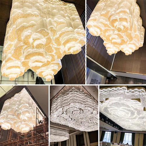 非标定制酒店大堂宴会厅售楼处后现代轻奢创意造型水晶吊灯饰灯具