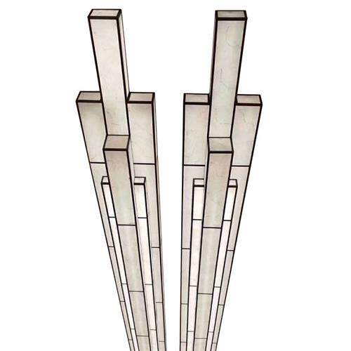 酒店工程非标吊灯方块波浪组合创意设计吊灯宴会厅设计多种造型灯