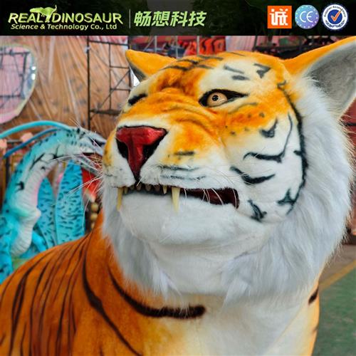 仿真老虎模型机械硅胶老虎机模电动仿真动物丛林猛兽比真实比例