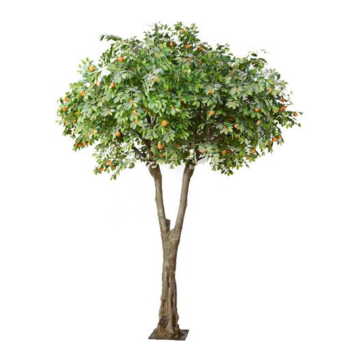 仿真桔子树工厂商场橱窗橘子树造景门店新年春节装饰发财假树