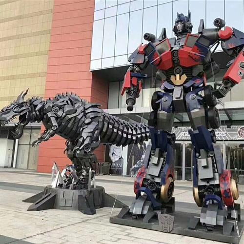 变形金刚模型低价出租铁艺道具雕塑创意摆件出售楼盘商标展览