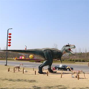 大型仿真霸王龙会动会叫电机恐龙厂家直销景区大型动物机器模型