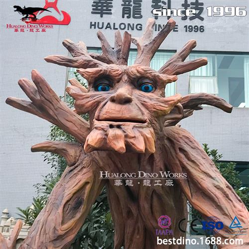 新款硅胶树人智能电动感应模型摆件节日氛围美陈可动可发声