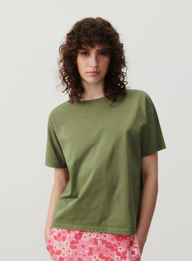 AMV 2024新款基础款纯棉透气简约百搭纯色t恤通勤出游打底衫半袖