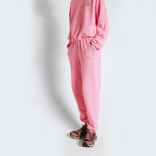 脚运动裤 American Vintage毛圈布宽松剪裁弹力腰头收紧打褶设计裤