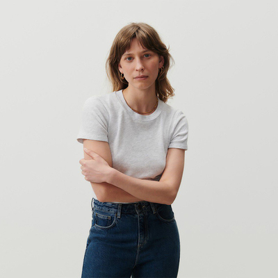 AMERICAN VINTAGE 法式经典基础款纯色简约百搭短袖T恤打底衫上衣