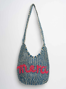 THE JACKSONS 设计师联名款手工编织包女2025新款草编包单肩包