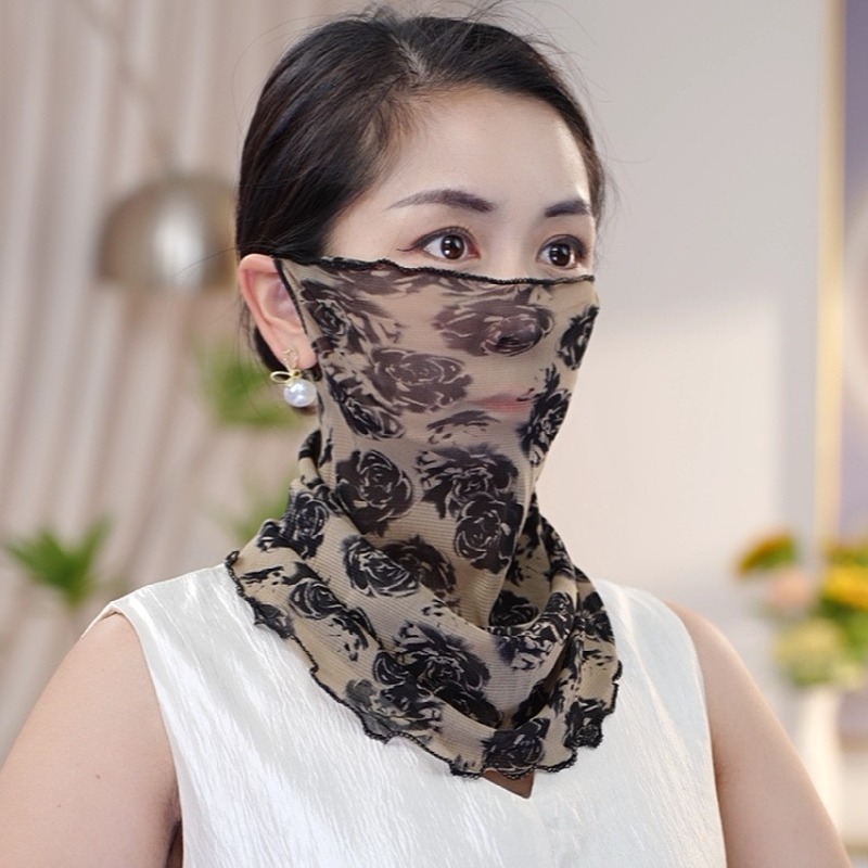 防晒面罩女夏季防紫外线围巾丝巾