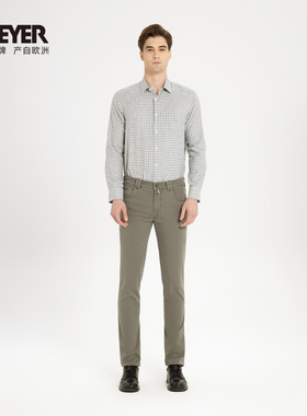 MEYER德国迈雅 休闲裤子冬装男款纯棉五袋款修身版27584_S-ZURICH