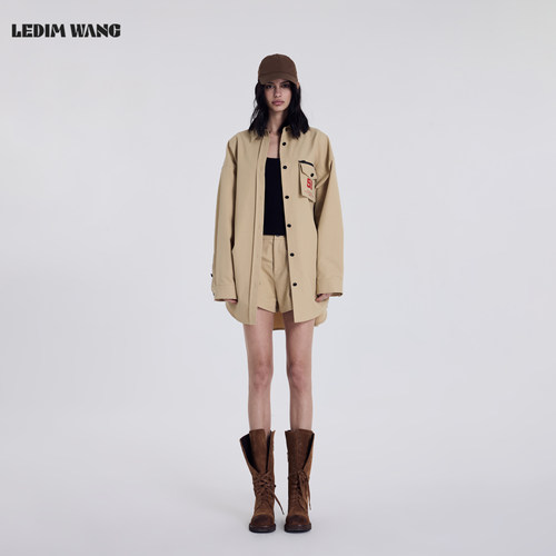 LEDIMWANG慵懒卡其色时尚套装