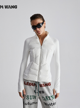 【明星同款】LEDIM WANG轻薄羽绒服女秋冬新款修身白鸭绒短款外套
