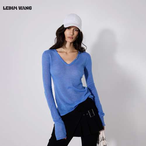 LEDIMWANG绵羊毛长袖针织衫女